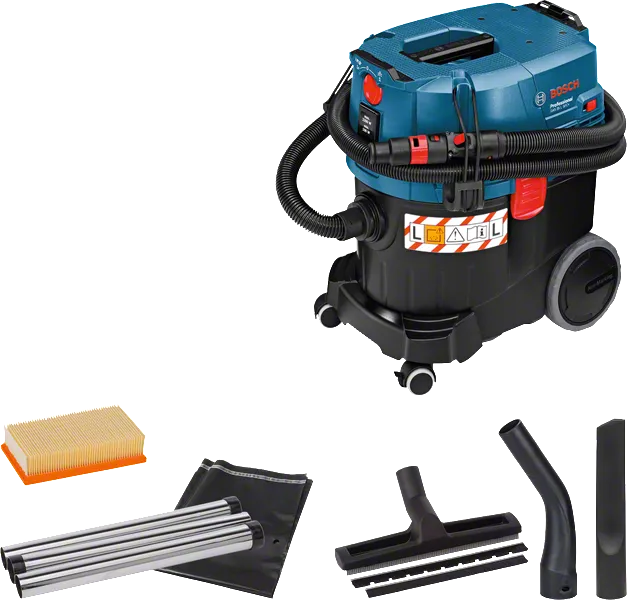 Bosch GAS 35 L SFC+ Heavy Duty Corded Electric Vacuum Cleaner, 1,200W, 35 l Vol, 254 mbar, Click & Clean System, 11.6 kg + 1 Year Warranty