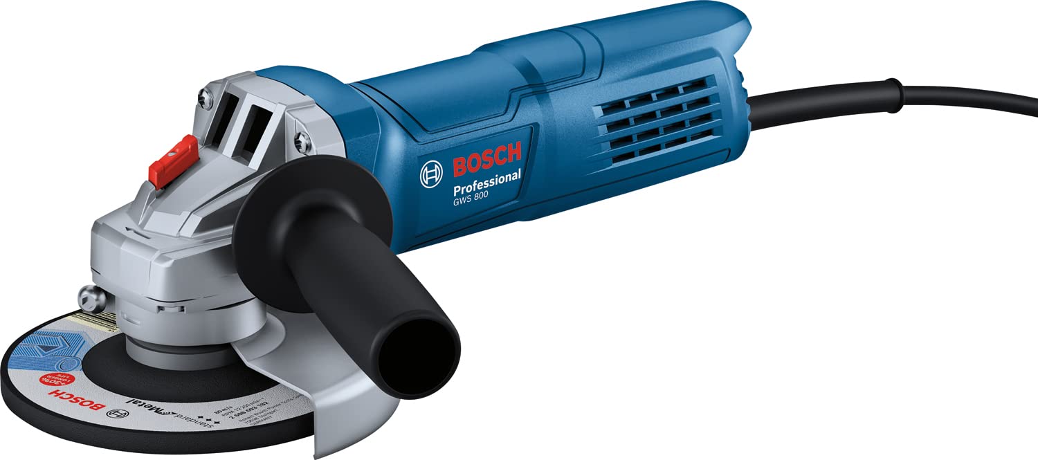 Bosch Professional GWS 800 Corded Electric Angle Grinder, M10, 800W, 100 mm Disc Dia, with Auxiliary Handle - Image 6