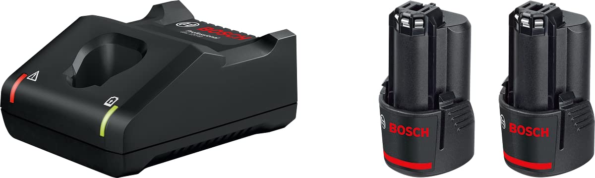 Bosch 2 X GBA 12V 2.0Ah + GAL 12V-40 Professional Cordless Battery & Charger Starter Set, Rapid Charging Speed, Lithium Ion, (Bosch Professional 12V System) - Image 3