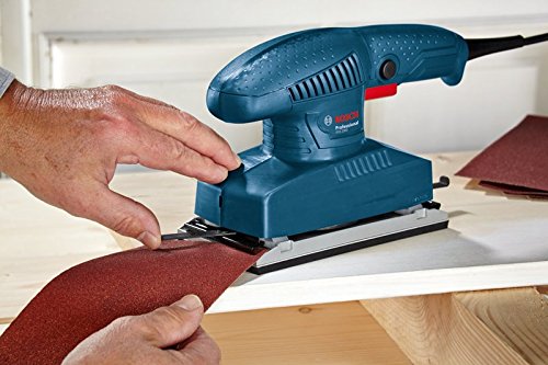 Bosch GSS 2300 Corded Electric Orbital Sander, 190W, 12,000 rpm, 24,000 opm, 92 mm x 182 mm Plate, Ergonomic Handle, Low Vibration, 1.5 kg + 3 Bosch sanding sheets, 1 Year Warranty - Image 2