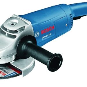 Bosch GWS 24-180 Heavy Duty Angle Grinder, 2,400W, M14, 180 mm Disc dia., 8,500 rpm, Protection Switch, 5.7 kg + Accessories, 1 Year Warranty