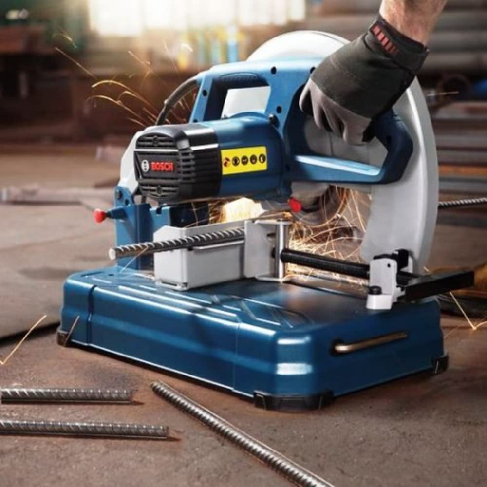 Bosch GCO 14-24 Heavy Duty Corded Electric Metal Cut Off Saw (14" Chop Saw), 2,400W, 355 mm Cutting Dia., 3,800 rpm, 17 kg + 1 Bosch cutting disc, Expert for Metal, 355 x 25.4 mm, 1 Year Warranty - Image 2