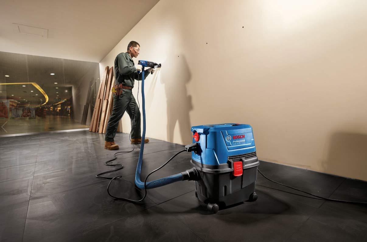Bosch Gas 15 PS Heavy Duty Corded Electric Wet & Dry Vacuum Cleaner, 1,100W, 270 mbar, 10 Litre Tank, 6 kg + Nozzle & Accessories, 1 Year Warranty - Image 2