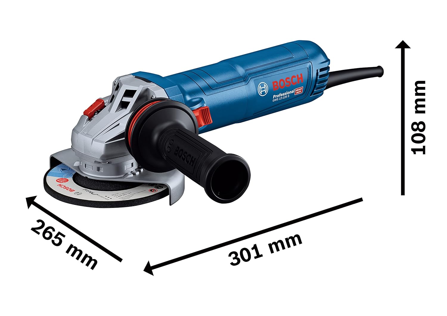 Bosch Professional GWS 12-125 S Small Angle Grinder - Image 4