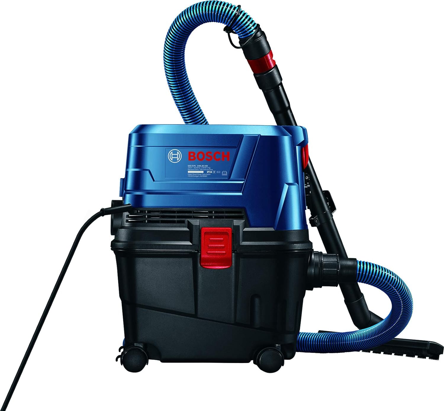 Bosch Gas 15 PS Heavy Duty Corded Electric Wet & Dry Vacuum Cleaner, 1,100W, 270 mbar, 10 Litre Tank, 6 kg + Nozzle & Accessories, 1 Year Warranty - Image 4
