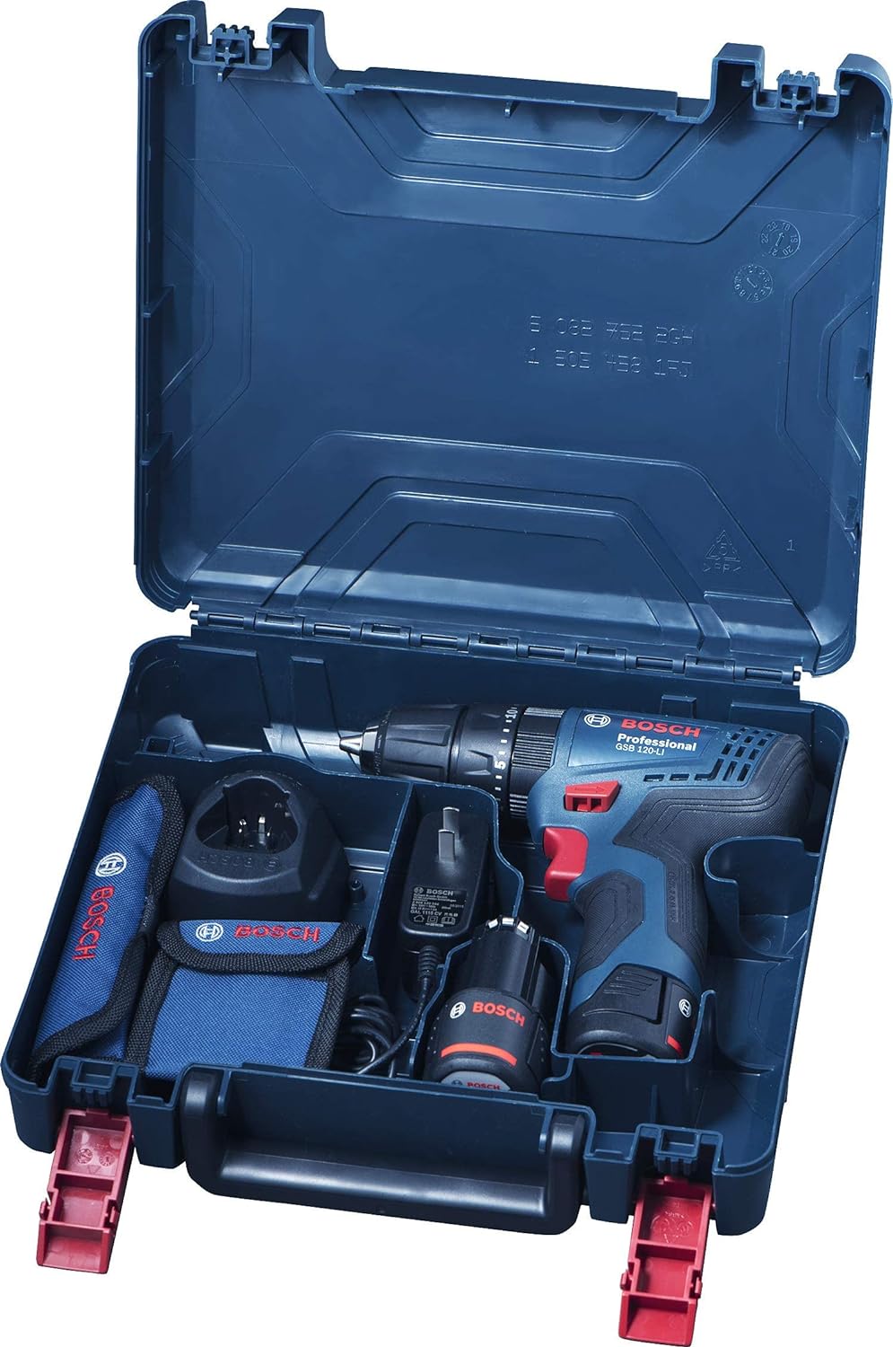 Bosch Professional GSB 120-LI Cordless Impact Drill Driver, 12V, 10 mm Chuck, 2 x GBA 12V 2.0Ah Battery, 1 x GAL 12V-20 Charger & 23 Pcs Accessories Set - Image 5