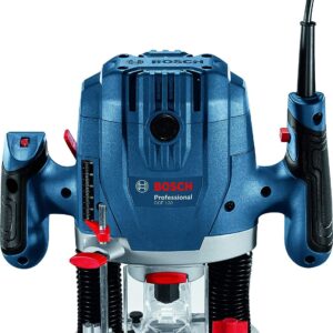 Bosch GOF 130 Corded Electric Router, 1,300W, 8 mm Bit, 28,000 rpm, 40 mm, Variable Speed, Restart Protection, Constant Speed, 3.5 kg + 8 Bosch Accessories, 1 Year Warranty