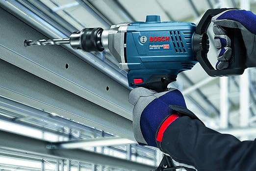 Bosch GBM 1600RE Heavy Duty Corded Electric 2-in-1 Mixer & Rotary Drill, 850W, 11 Nm, 16 mm chuck, 630 rpm, 360° D Handle, Metal Gear, 1 Year Warranty