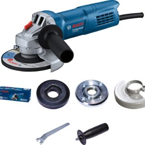 Bosch Professional GWS 800 Corded Electric Angle Grinder, M10, 800W, 100 mm Disc Dia, with Auxiliary Handle