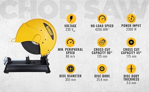 D28730-IN 355mm Industrial Chop Saw - Image 4