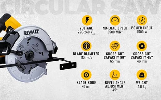 DWE5615-IN AC NEW 184MM CIRCULAR SAW - Image 3