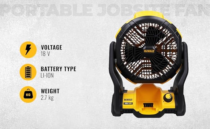 Dewalt DCE512N-XJ 20V MAX Jobsite Fan - Image 4