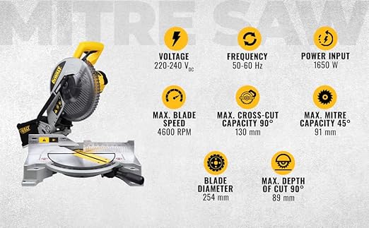 DW714-IN 254mm Mitre Saw 80T Alu Blade - Image 4