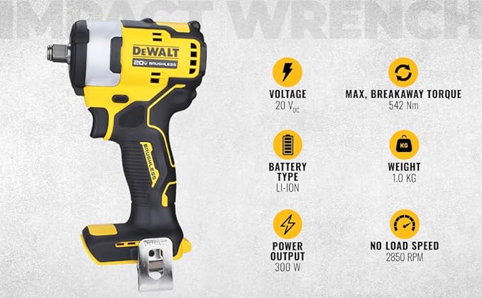 DCF911N-B1 18V Cordless Impact Wrench - Image 3