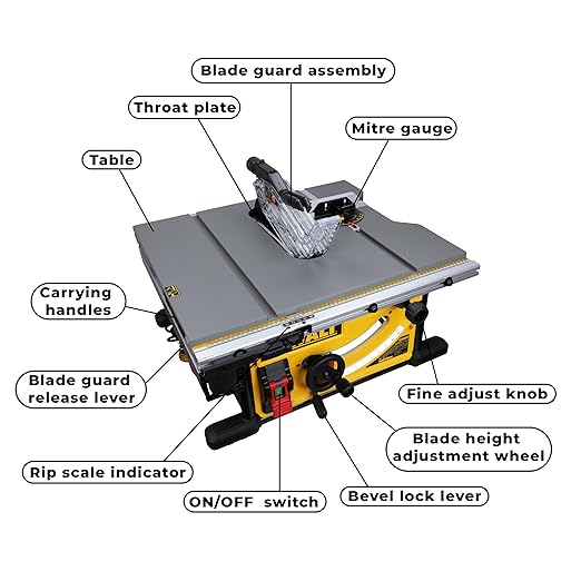 DWE7492-IN 250mm 2000W Table Saw - Image 2